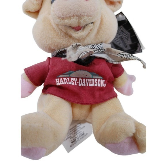Harley‎ Davidson Plush Pig Racer 1997 Vintage Beanie Stuffed Animal Collectable - Picture 5 of 8